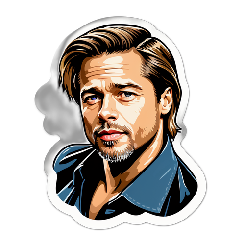 Sticker Artistico di Brad Pitt
