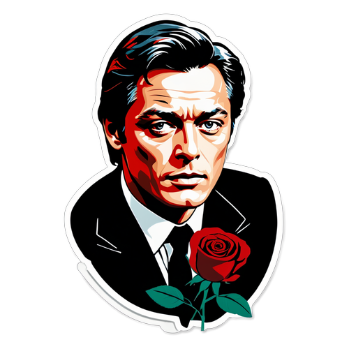 Homenaje a una Leyenda: Alain Delon y la Rosa Roja