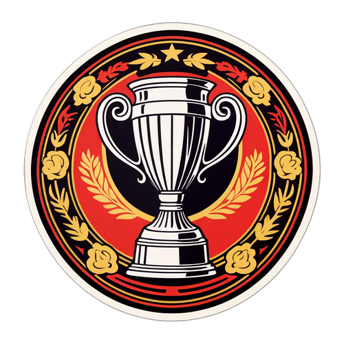 מדבקת פרס ליגת אירופה בסגנון וינטג'