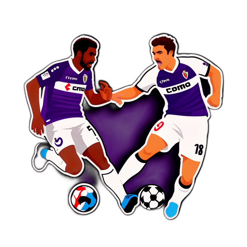 Sticker artistic al meciului Fiorentina vs Como