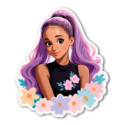 Mapa-sana: Sticker ng Ariana Grande na Punung-puno ng Musika at mga Bulaklak!