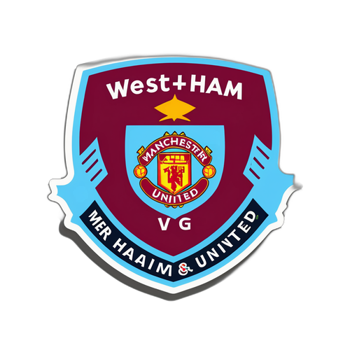West Ham United és Manchester United logó matricája