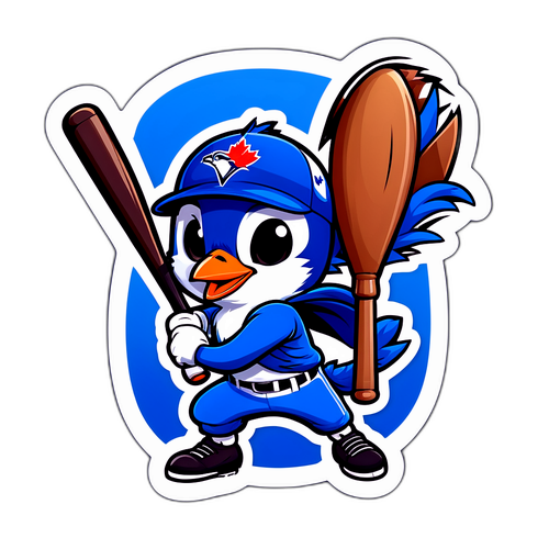 Playful Blue Jays Bird Cartoon Character