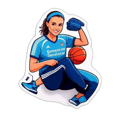 Sportliche Esther Sedlaczek Aufkleber