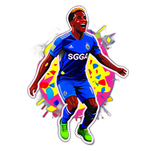 Rafael Leao celebrând un gol