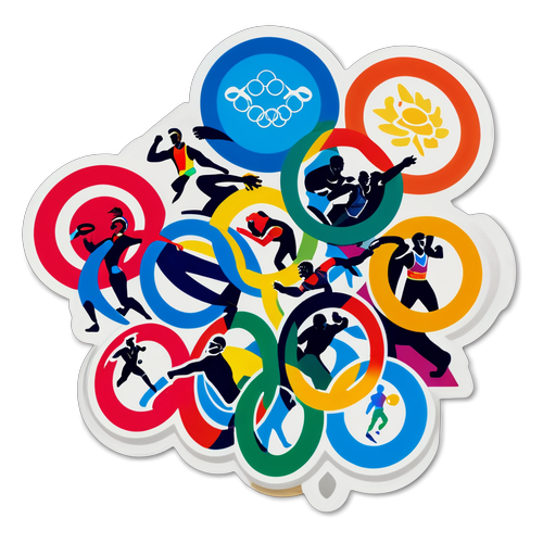 Plongez dans l'Esprit des JO 2024 : Le Sticker qui Célèbre l'Excellence Sportive!