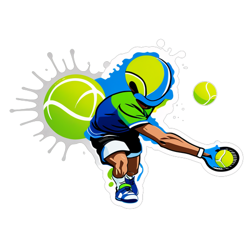 Autocolant Dzumhur - Serve de tenis