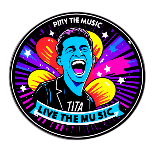 Sticker de Pity Álvarez en concierto