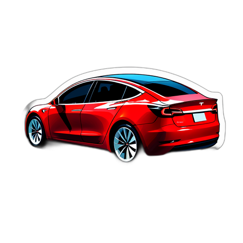 Tulevaisuuden Tesla Model 3 -tarra