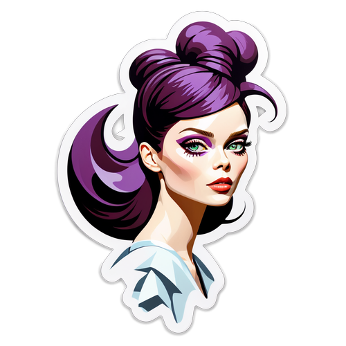 Eine kreative Darstellung von Coco Rocha als lebende Skulptur im modernen Mode-Stil