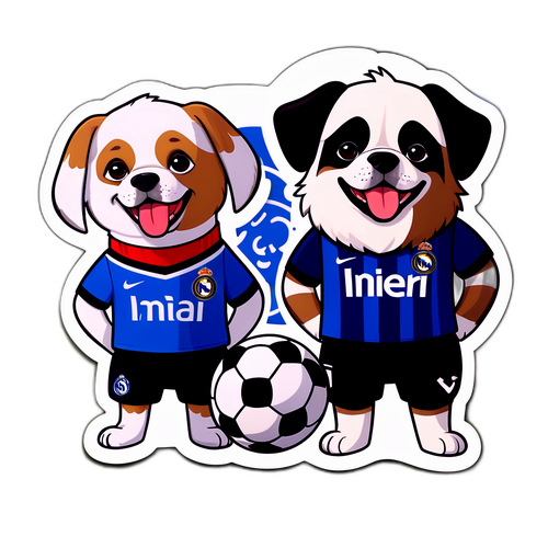 Αστεία αυτοκόλλητα με σκύλους σε φανέλες ποδοσφαίρου