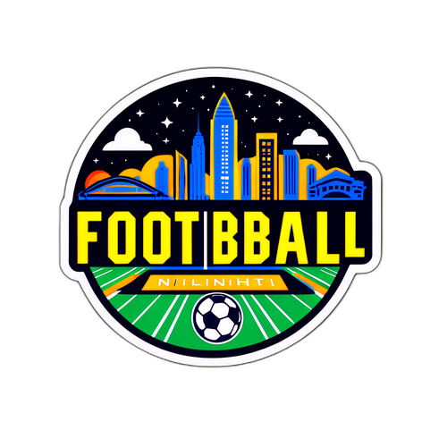 Bold and Sporty Football Night Sticker
