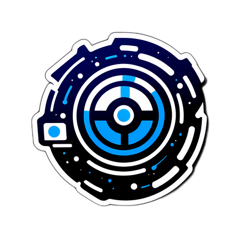 Autocollant futuriste moderne