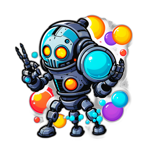 Смешной киборг Молтбот Клаудбот с большими механическими клешнями