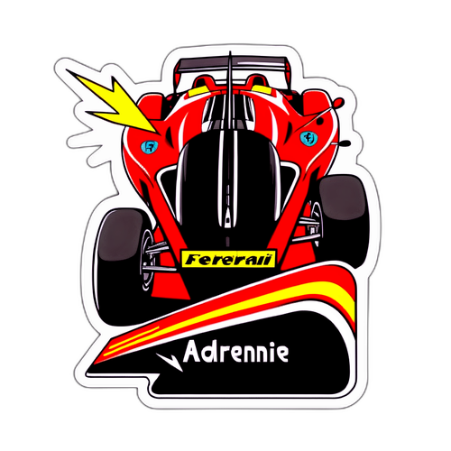 Autocollant Ferrari sur circuit