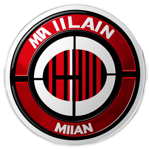 Stylischer Aufkleber mit dem AC Milan Logo