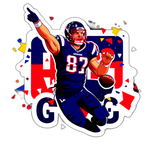 Gronk Spike Celebration Sticker