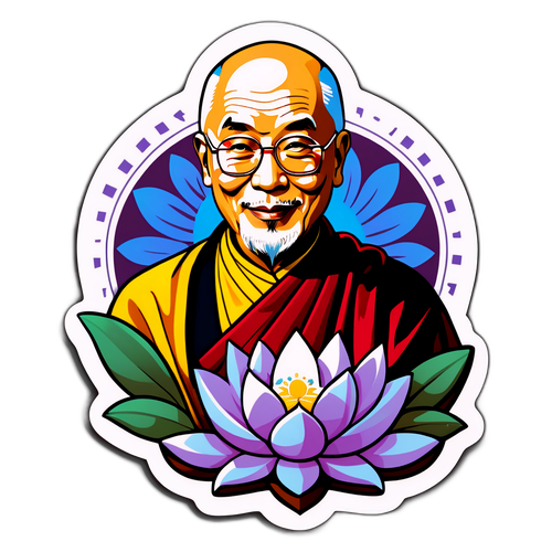 Adesivo Sereno del Dalai Lama