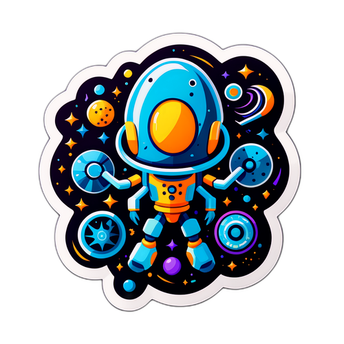 未来的な生物とデバイスをテーマにした宇宙科学フィクションデザイン