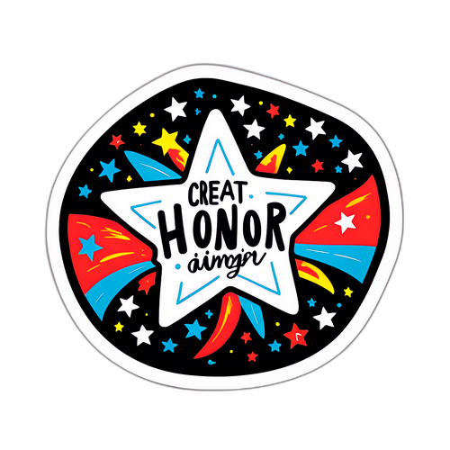Sticker inspirant célébrant l'honneur