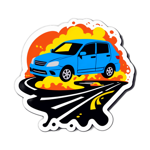 Autocollant d'accident de voiture