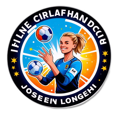 Sticker med Josefine Høgh og håndbolde