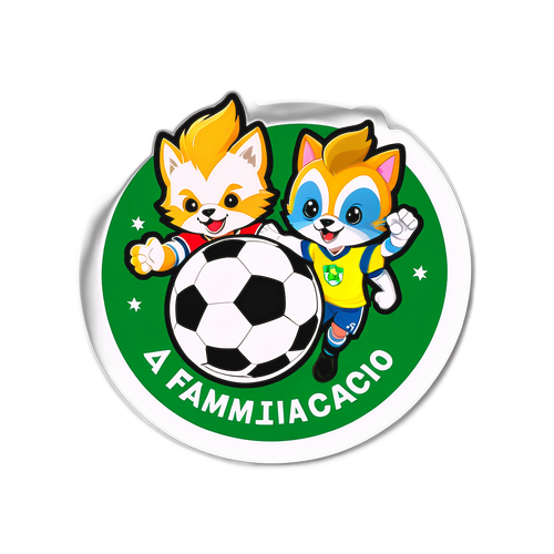 Fotbollstema klistermärke för Famalicão och Sporting