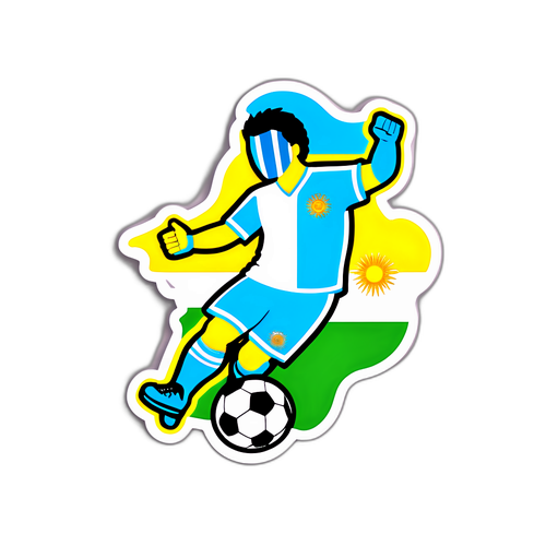 아르헨티나의 상징적 인물과 축구 영감을 받은 스티커