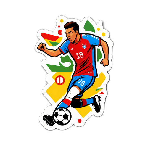 Kostiç'in Futbol Alanındaki Pozisyonunu Temsil Eden Çıkartma