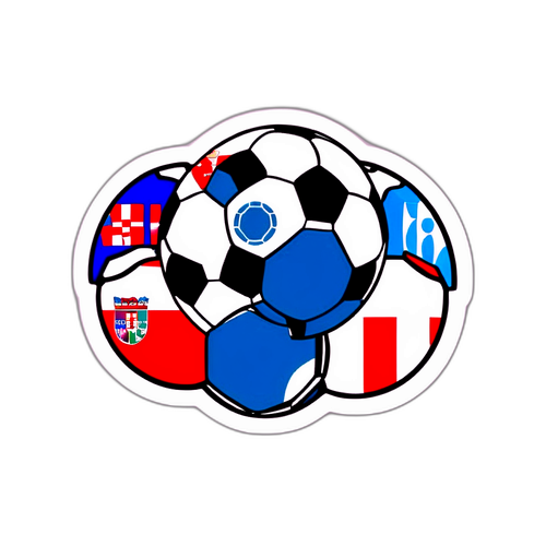 Autocolant cu logo-ul competiției Gibraltar - Croația