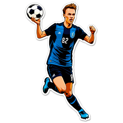 Bold sticker av Sondre Rossbach i aksjon