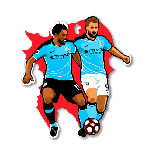 Sticker Pertarungan Pemain Ikonik Man City vs Bournemouth