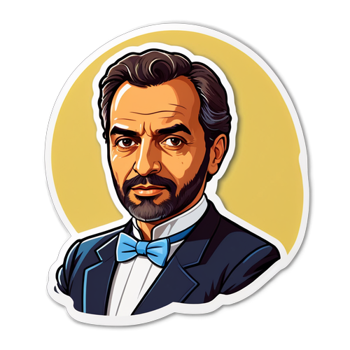 Sticker z wizerunkiem polityka