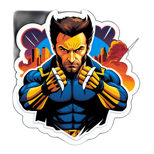 Cool klistermærke med Wolverine