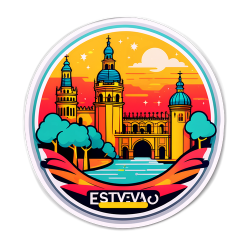 Futuristische Darstellung von Sevilla für Estevao