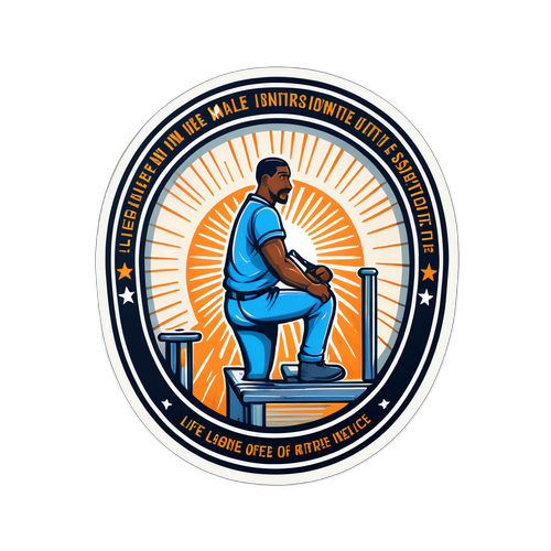 展示男性囚犯堅韌與希望的特別插圖貼紙