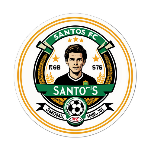 Sticker Vintage Santos FC