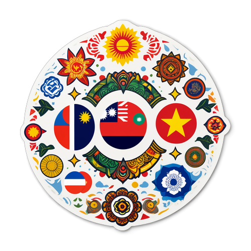 Stiker Merayakan Kepelbagaian Budaya di Sidang ASEAN