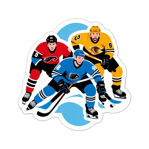 Стикер, посвященный хоккею и зимним видам спорта