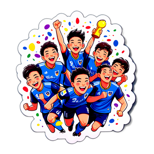 Giocatori dell'Ulsan Mameldodi che celebrano una vittoria