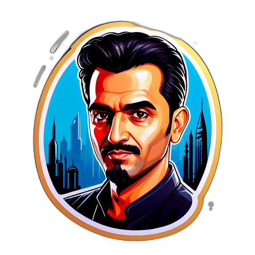 Modern Grafik Öğeleriyle Birleştirilmiş Etkileyici Bir Portre Tasarımı