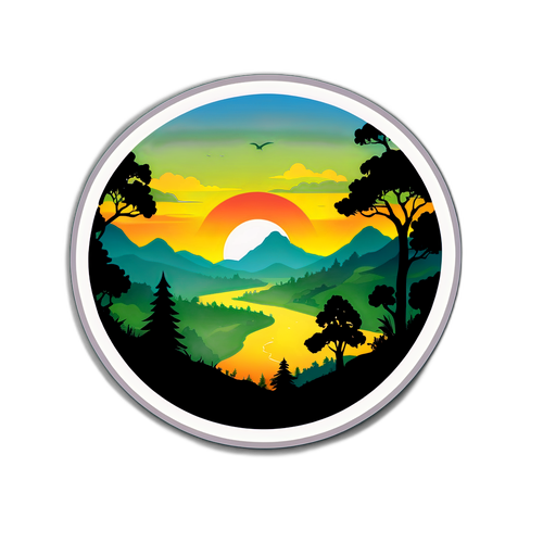 Silhouette von Hattmannsdorf gegen den Sonnenuntergang