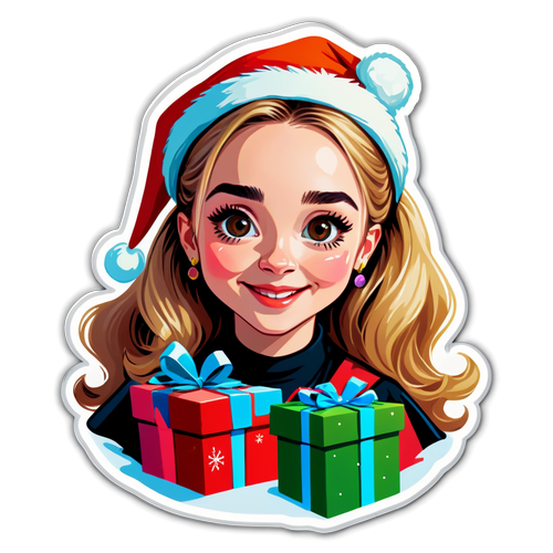 Autocollant Festif de Sabrina Carpenter