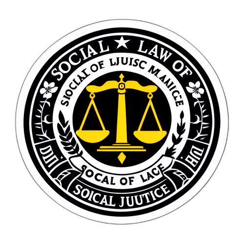 社会法与法律维护贴纸