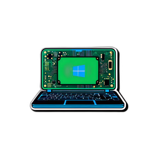 Snygg klistermärke med Microsoft-logotyp