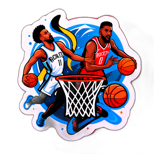 Nets ve Rockets Basketbol Stickerı