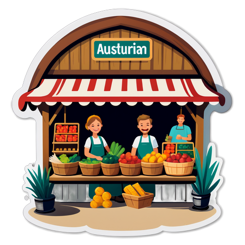 Gemütlicher Markt mit frischen Produkten