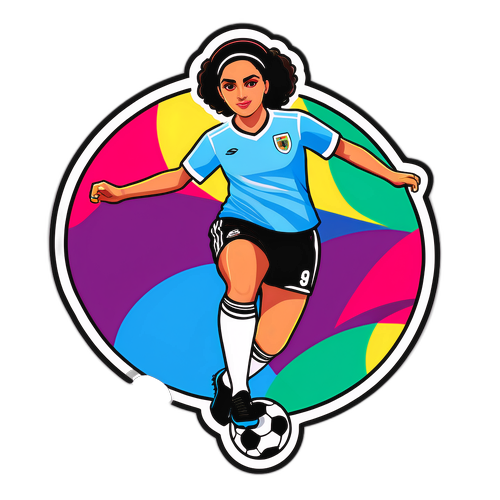 Sportlicher Aufkleber von Salma Paralluelo