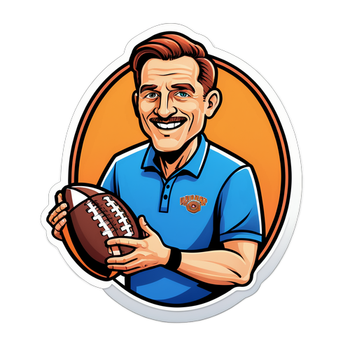 Stylized Caricature of Billy Napier Coaching