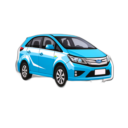 Autocollant d'un véhicule BYD contemporain